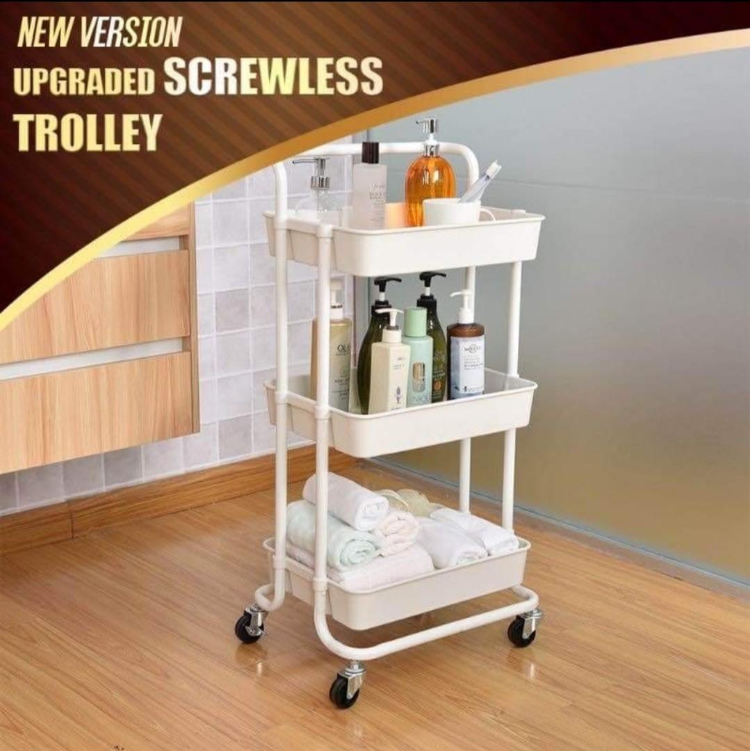 Movable Rack Organizer (Category: Shelves, Cabinets & Racks) located in Mandaluyong City. Submitted by pangs0 (Listing ID 1068603560, Image 1). Description: 3 Layer multi purpose movable storage rack organizer.