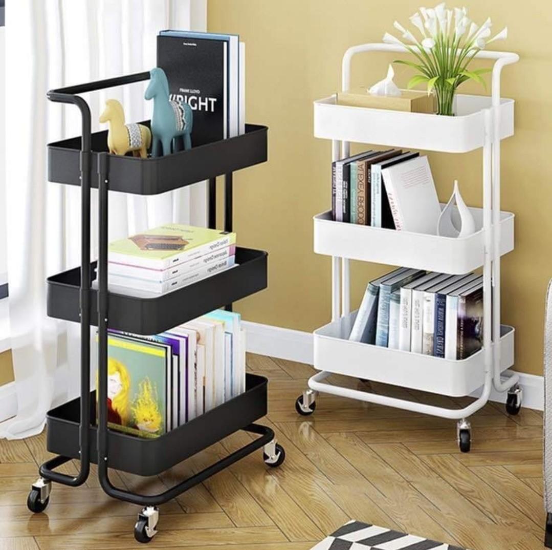 Movable Rack Organizer (Category: Shelves, Cabinets & Racks) located in Mandaluyong City. Submitted by pangs0 (Listing ID 1068603560, Image 2). Description: 3 Layer multi purpose movable storage rack organizer.