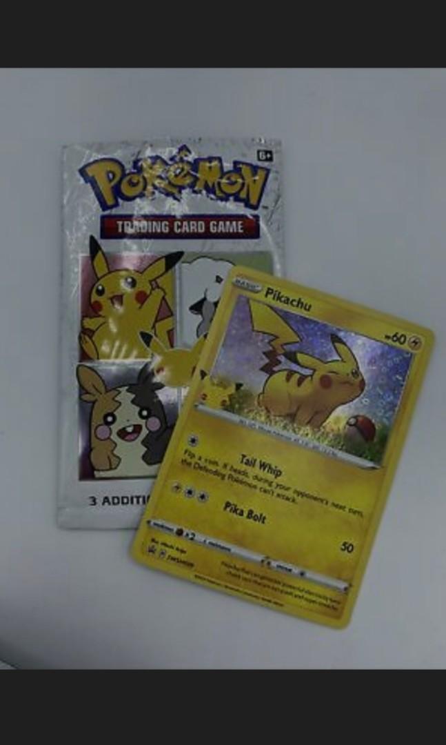 general mills pokemon cards pikachu - SWSH039 Holo Rare Lightning Rarity Pokemon Pikachu General Mills 25th