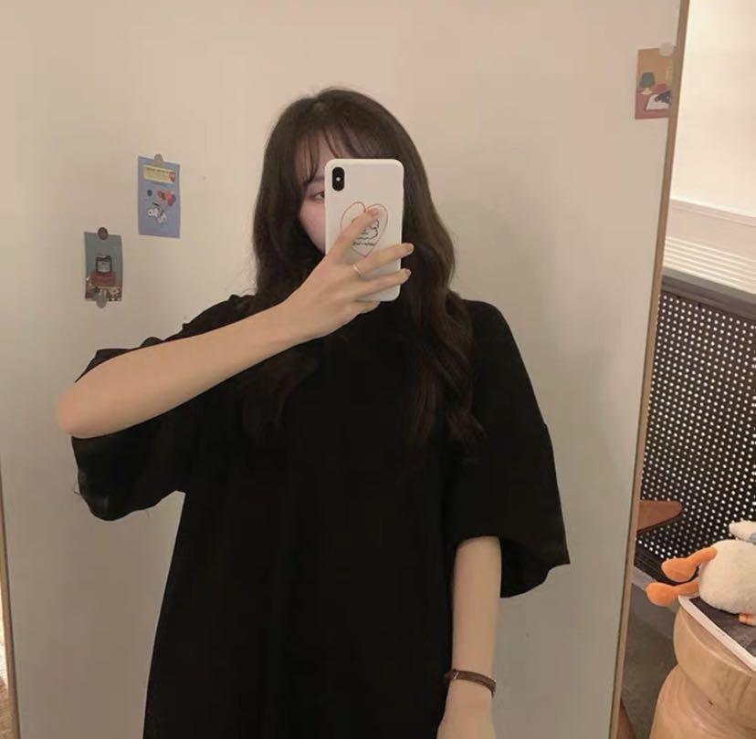 black oversized t shirt