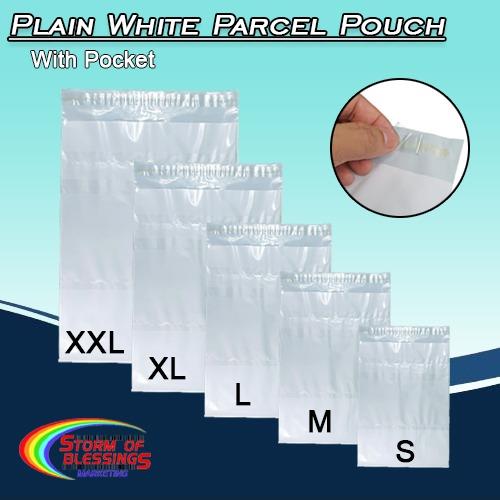 Plain white pouch shop