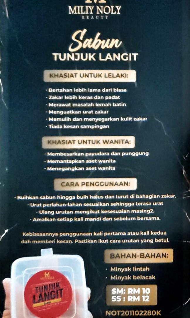 Sabun Tunjuk Langit By Miliy Noly Ready Stock Health Nutrition Health Supplements Health Food Drinks Tonics On Carousell