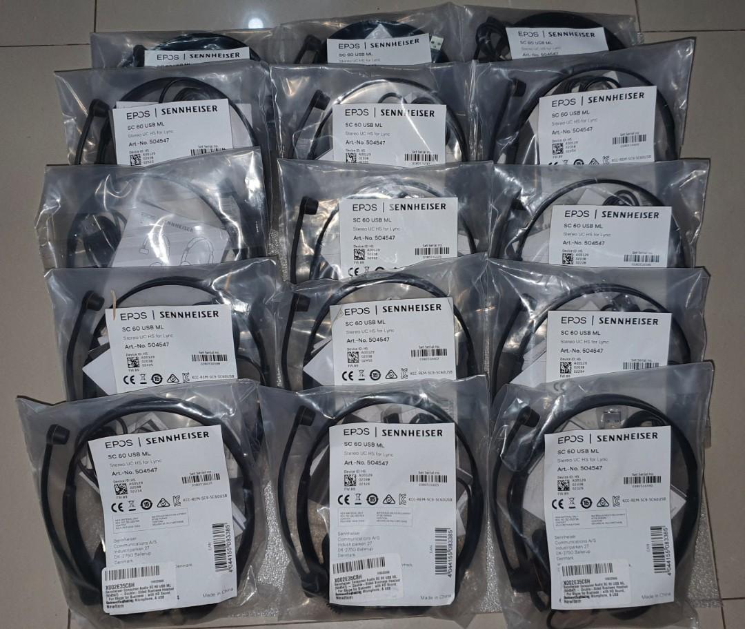 Sennheiser Headset (Category: Headphones & Headsets) located in Quezon City. Submitted by versa_electronics (Listing ID 1068458632, Image 2). Description: Sennheiser SC 60 Headset Brandnew can arrange COD via LBC for Provinces.
