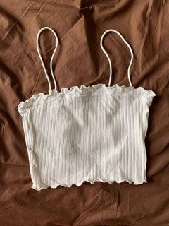 Shein White Spaghetti Strap Crop Top