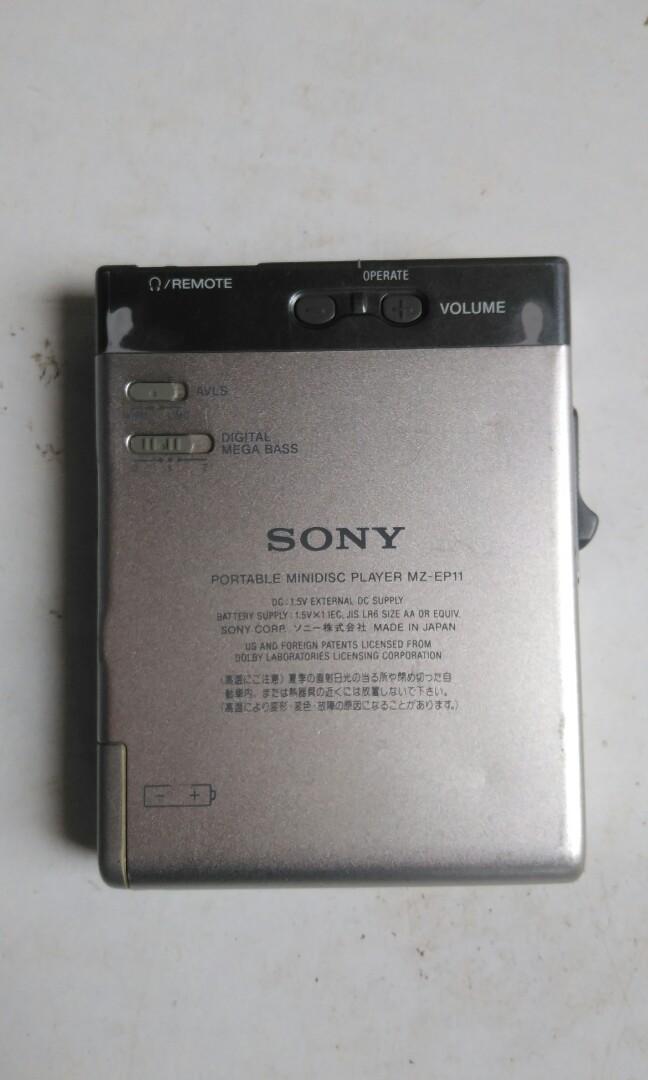 Sony portable md player MZ EP11 walkman, 興趣及遊戲, 音樂樂器 & 配件, 音樂與媒體 CD 及