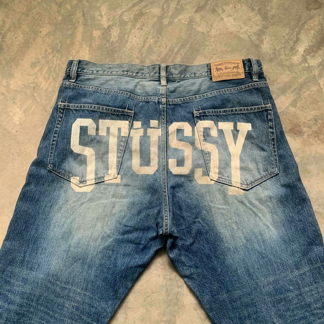 Stussy spellout jeans clearance