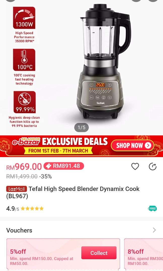 TEFAL BL967 Dynamix Cook High Speed Cooking Blender BL967B65
