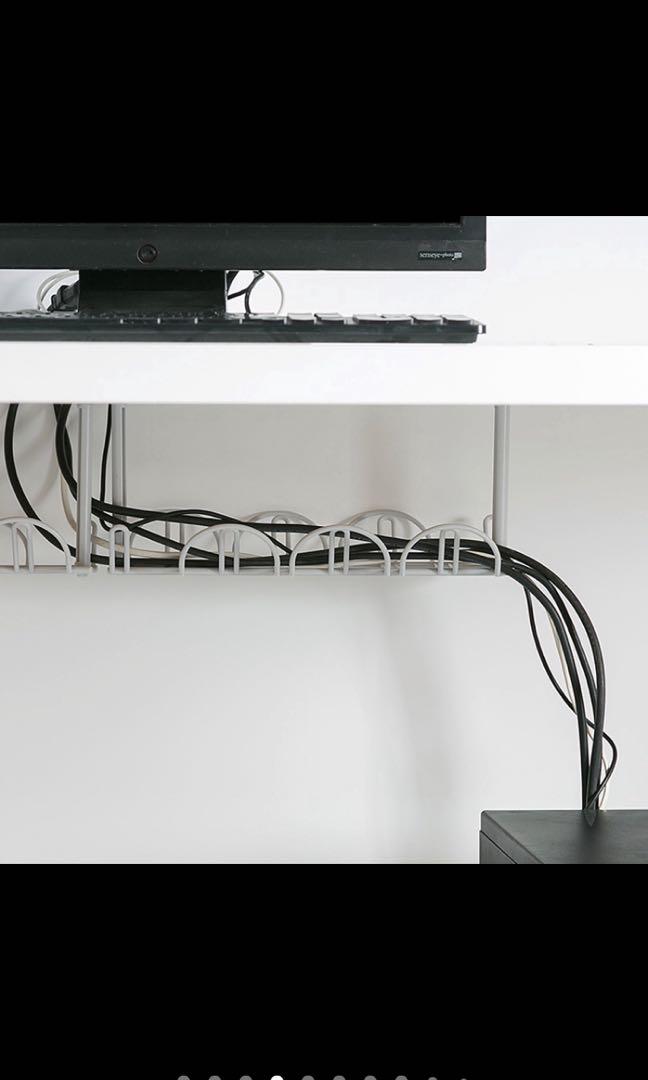 Under Table Cord Organizer (Category: Storage Boxes & Baskets) located in Taguig. Submitted by endlessbliss_ph (Listing ID 1068517670, Image 3). Description: Available colors: white, grayish blue .Swipe left for exact measurements. FOR PRE-ORDER 5-10 days ETA, usually arrives earlier.