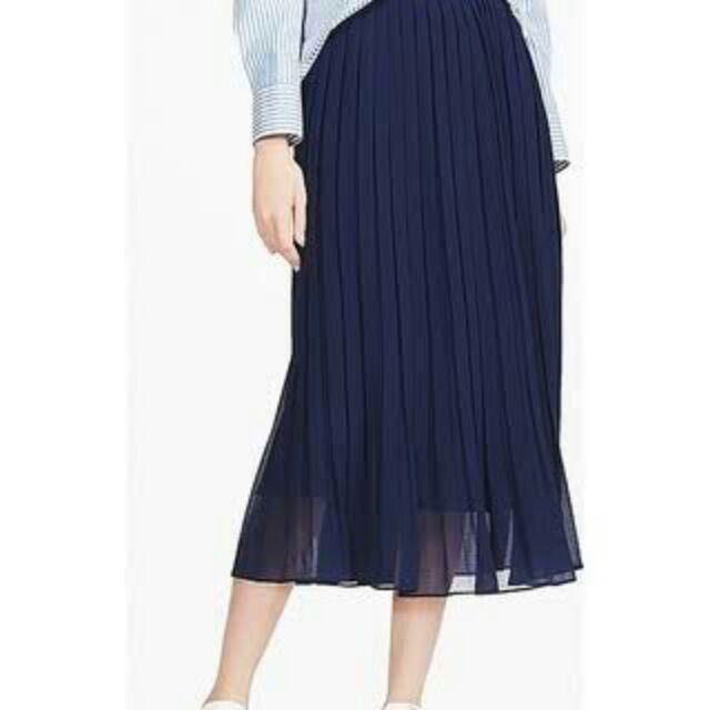 UNIQLO chiffon pleated skirt, Women's 