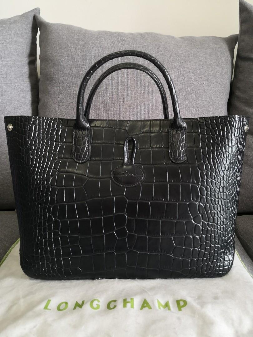 Longchamp croc 2025 embossed