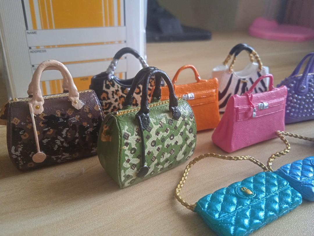 Dollhouse Miniatures (L11) LV Designer Handbags 1/12 handmade Bag |  クラフトのアイデア, ミニチュア ドールハウス, 革 バッグ