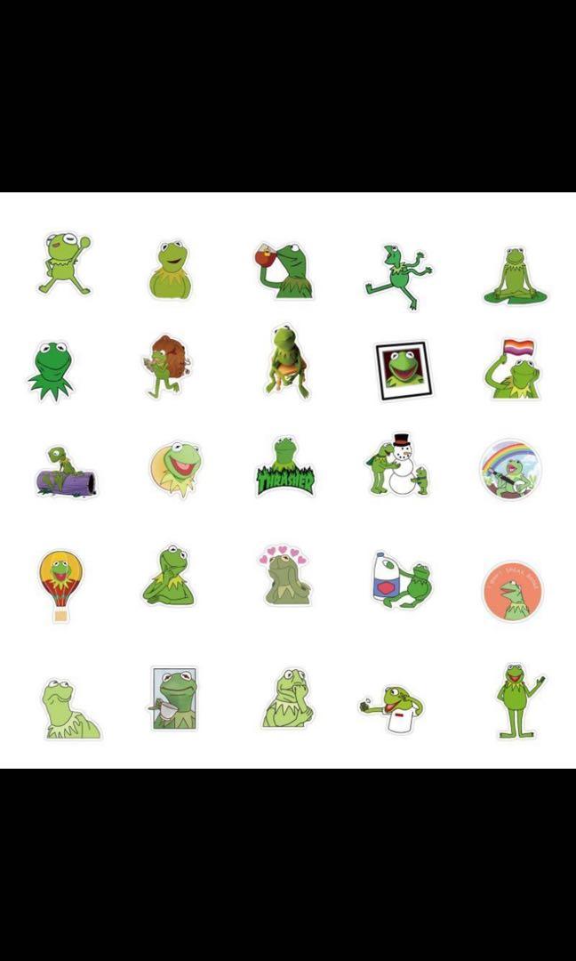 Kermit the Frog Stickers Meme Waterproof Telegram WhatsApp Instagram ...