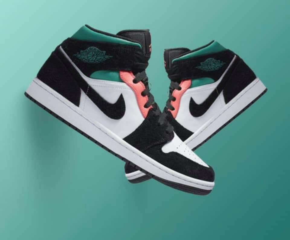 Jordan 1 mid sale south beach on feet