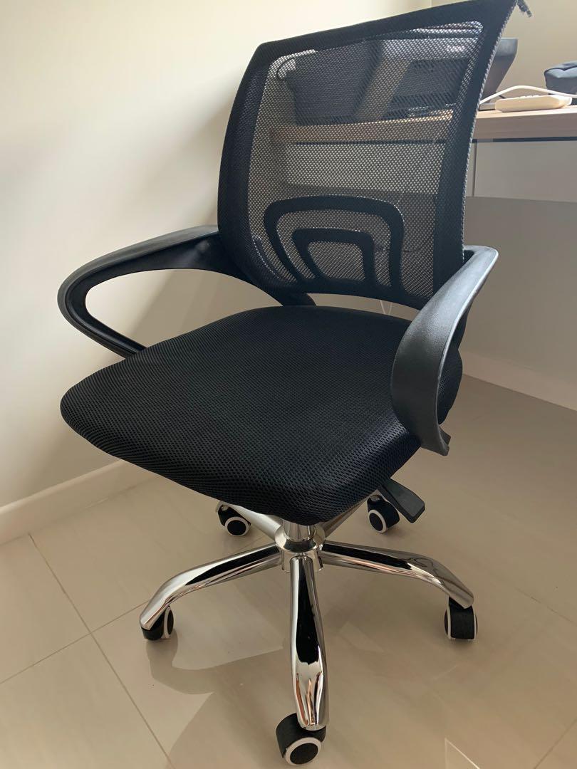 Back Support Office Chair, Furniture, Tables & Chairs on Carousell