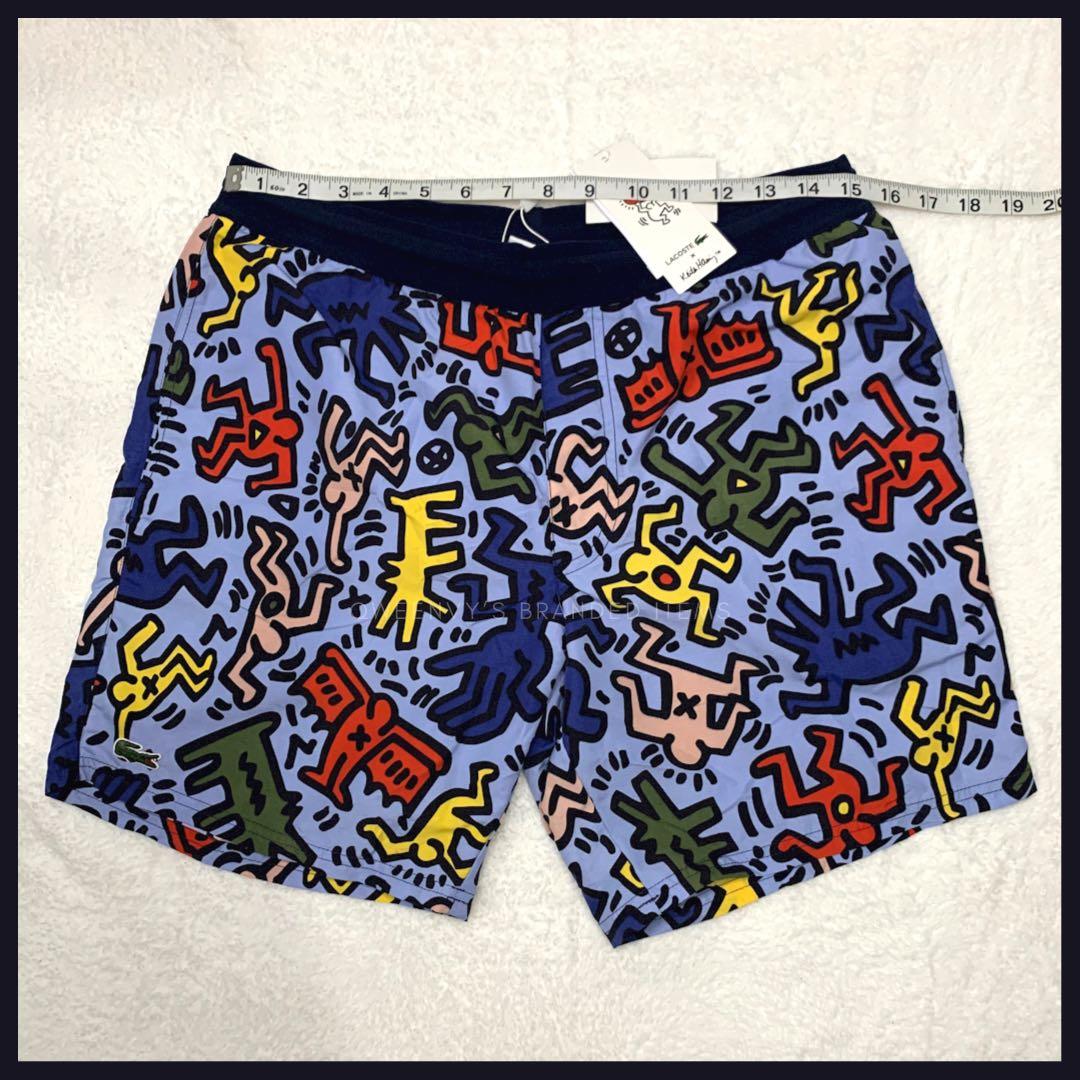 Lacoste keith on sale haring swim trunks
