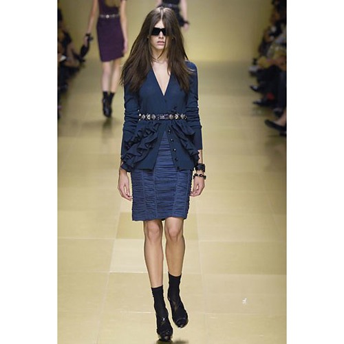 Burberry black ruched skirt top