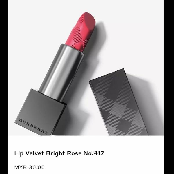 Burberry Lip Velvet No.417 Bright Rose Lipstick