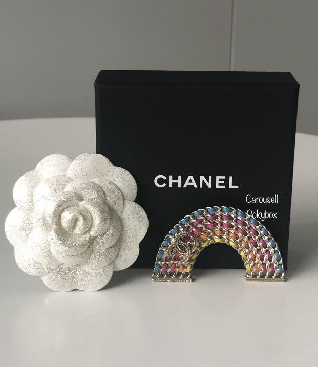 Chanel top rainbow brooch
