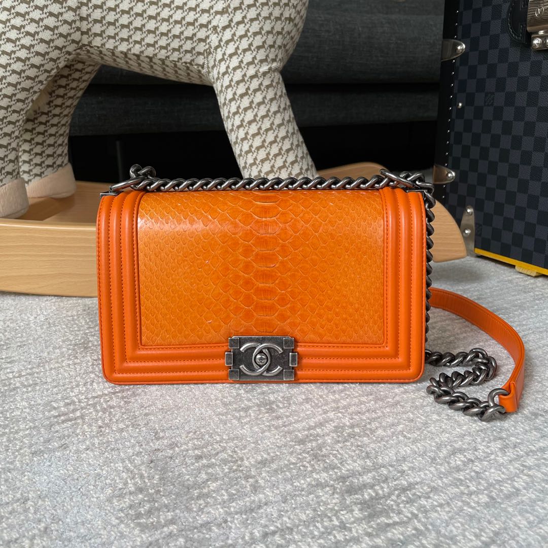 Python boy bag best sale chanel