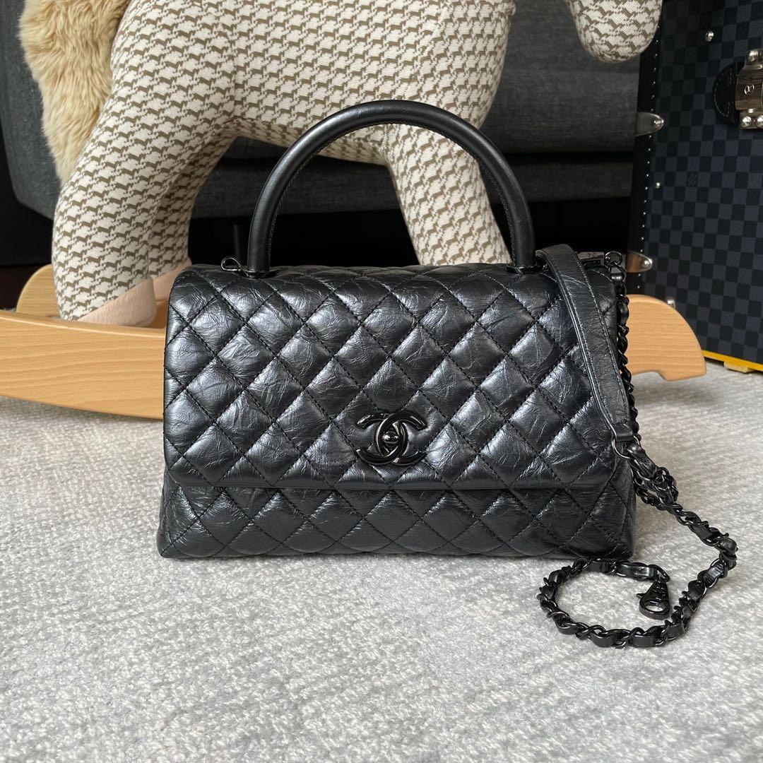 Chanel Coco Handle 29cm So Black, Luxury, Bags & Wallets on Carousell