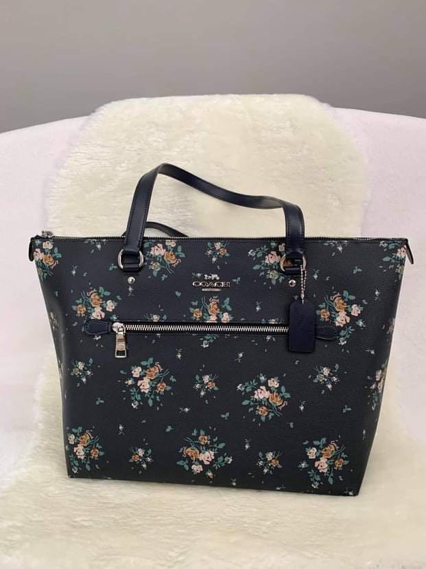 Coach blue floral bag outlet