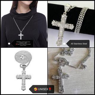 Cross Crucifix, Crystal Cross, Christ necklaces