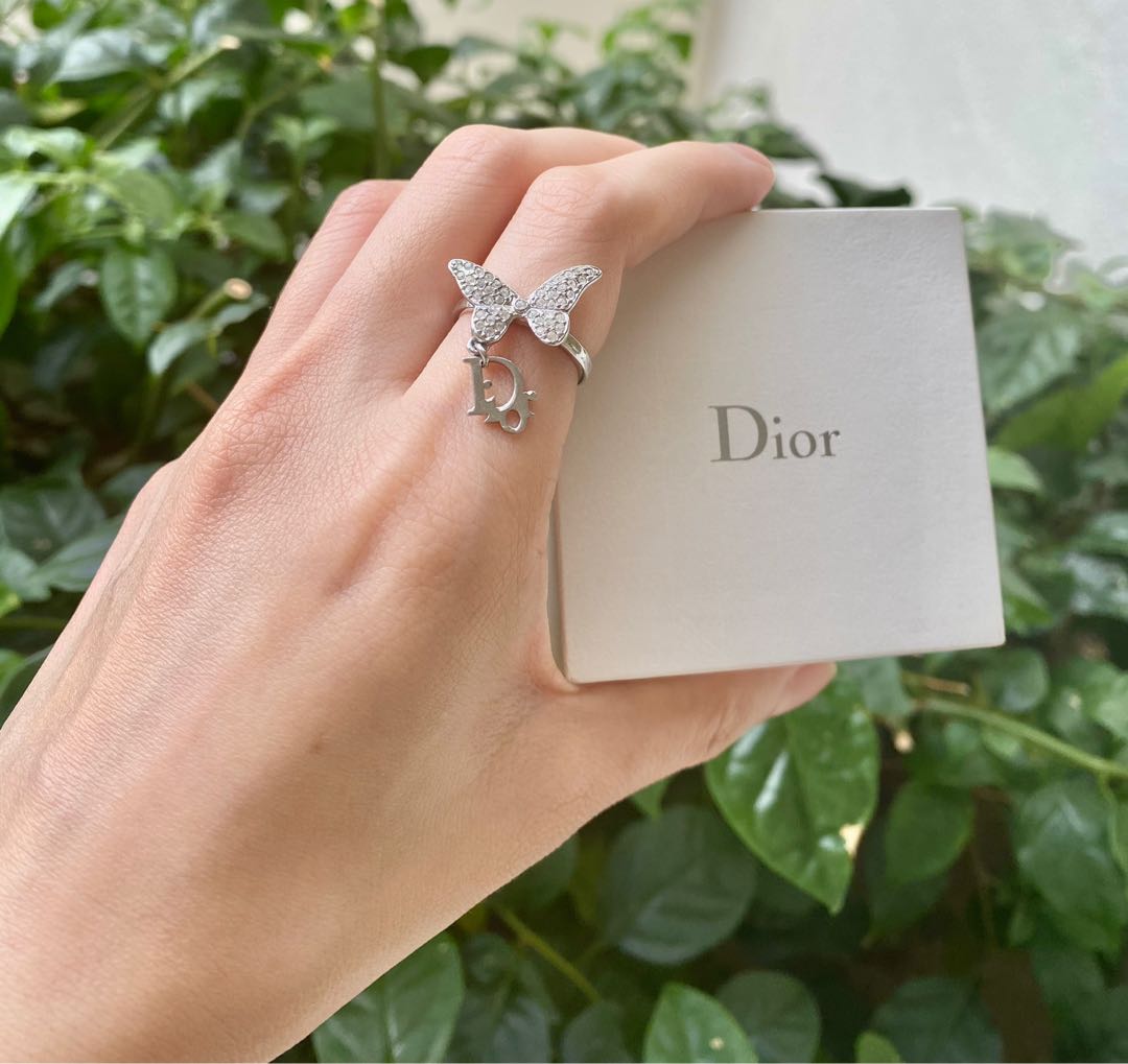 Mimirose Ring 18K White Gold with a Diamond  DIOR