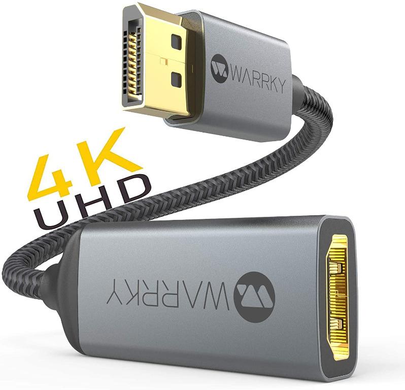 WARRKY 4K Câble DisplayPort vers HDMI, Display Port HDMI (1440P