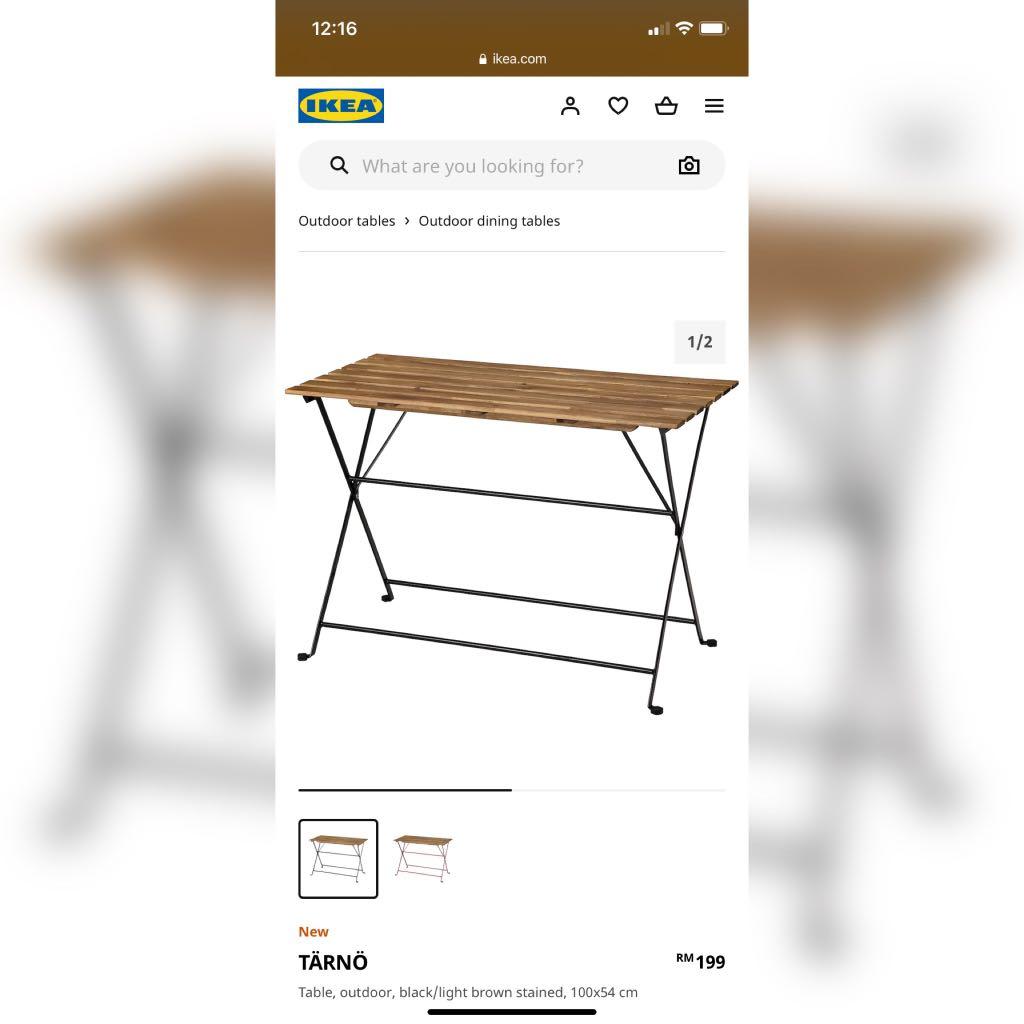 For Sale IKEA Table Tarno for Aesthetic, Furniture & Home Living