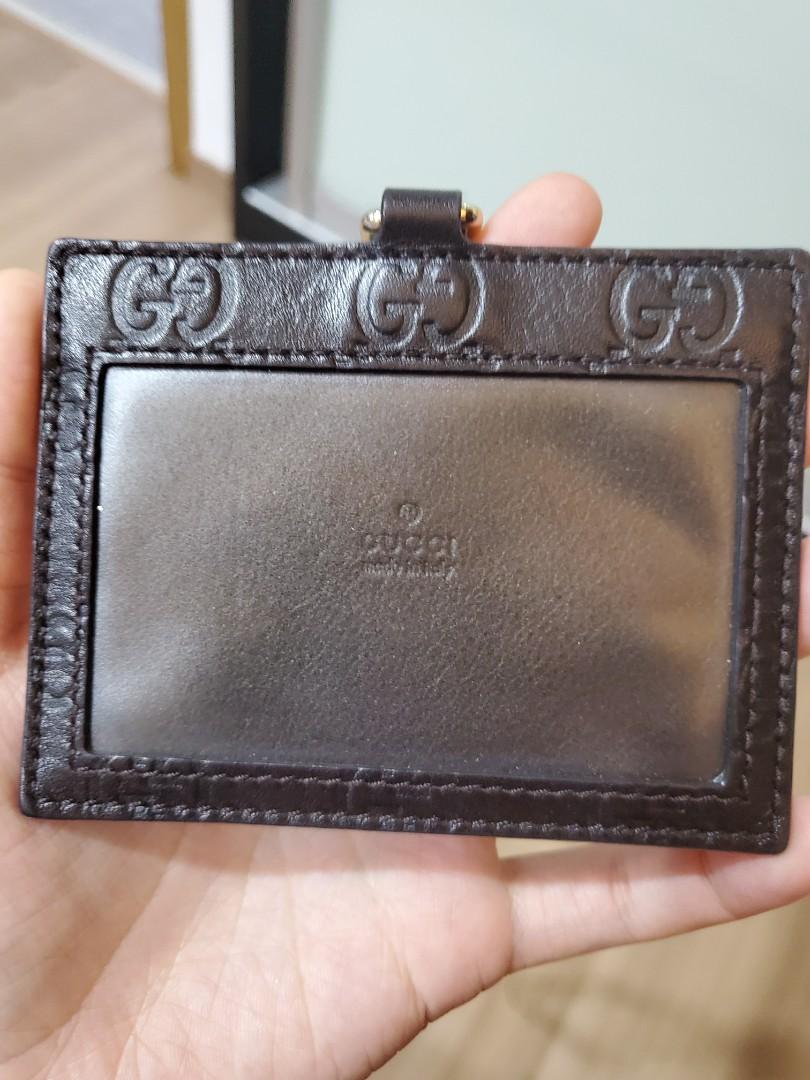 Gucci Brown ID Badge Holder, Luxury, Bags & Wallets, Others on Carousell