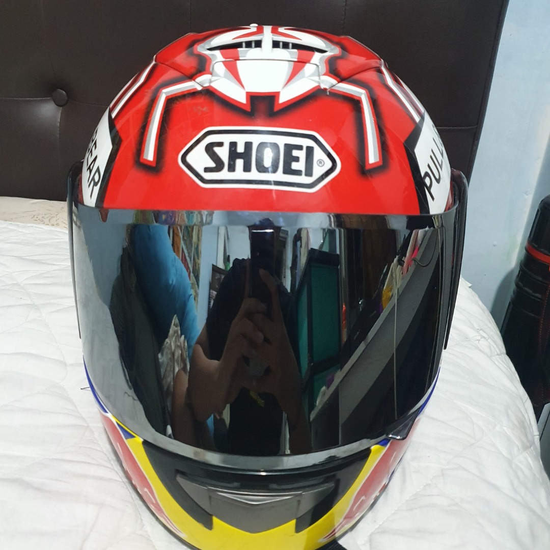 Harga helm shoei full face red bull online