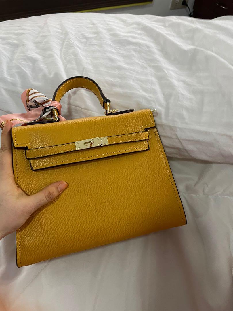 Hermes Kelly Yellow with box Luxury Bags Wallets on Carousell