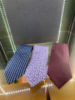 Hermes Blue, Purple & Burgundy Tie -  Bundle Set