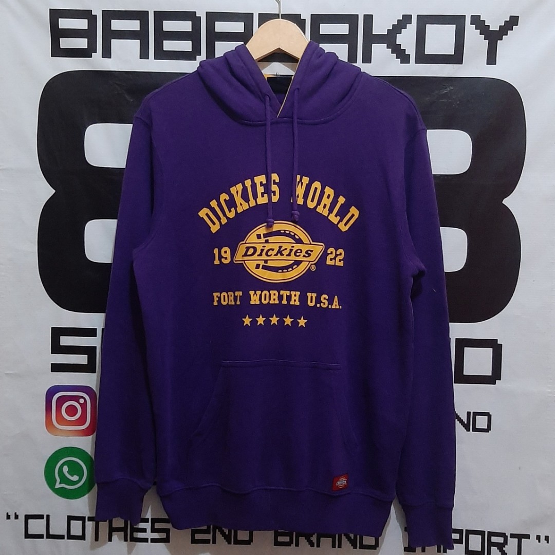 Hoodie dickies purple, Fesyen Pria 