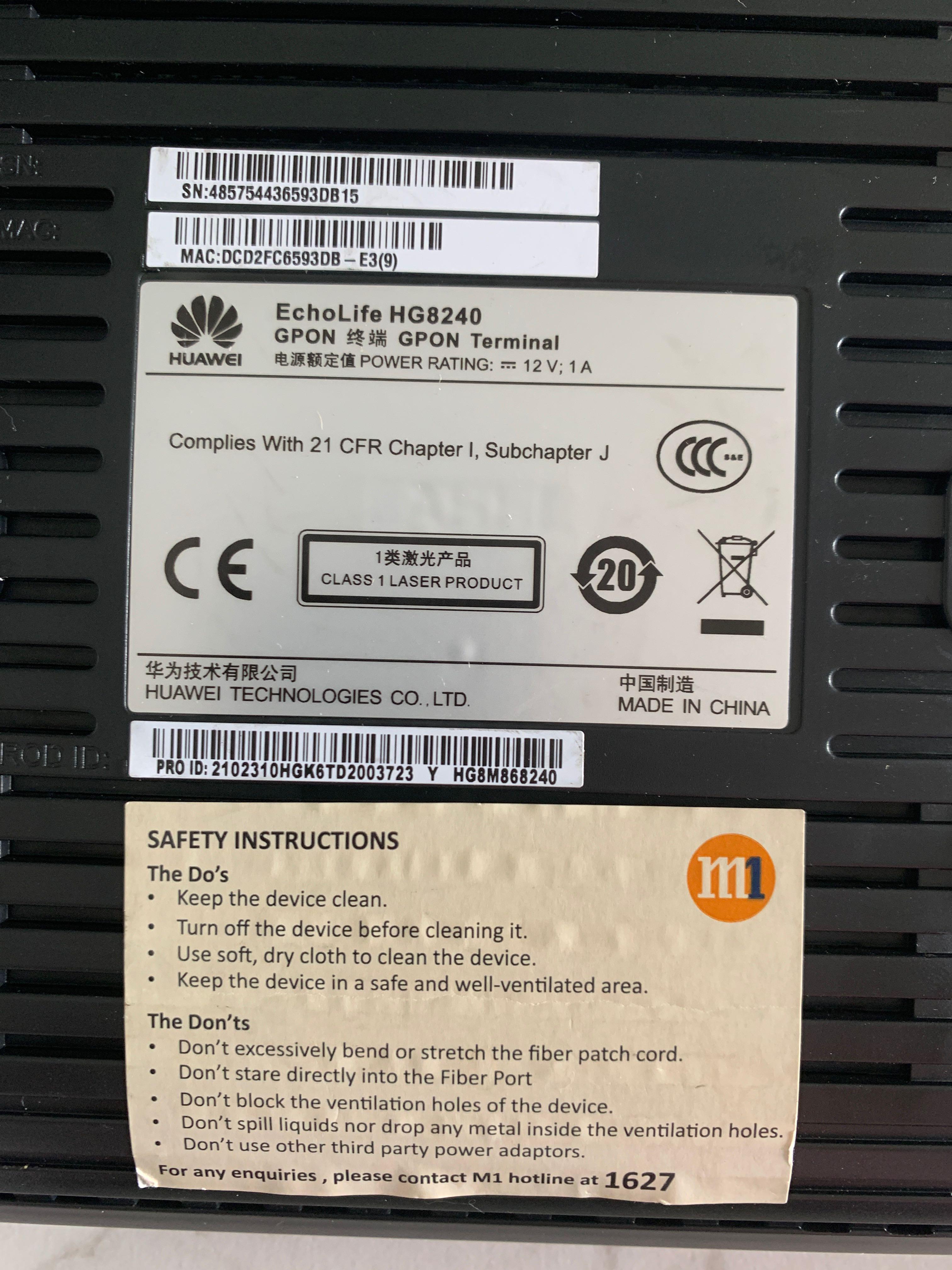 Huawei HG8240 router, Mobile Phones & Gadgets, Mobile Phones, Android ...