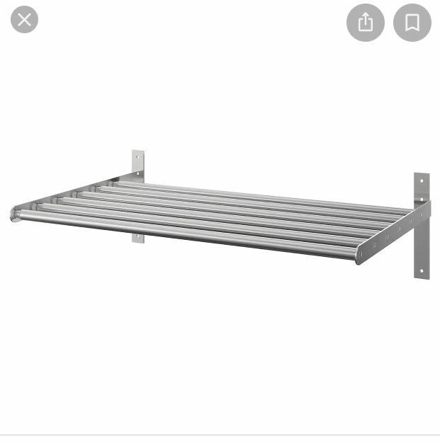 Ikea Grundtal Stainless Steel Wall Shelf Furniture Home Living Furniture Shelves Cabinets Racks On Carousell