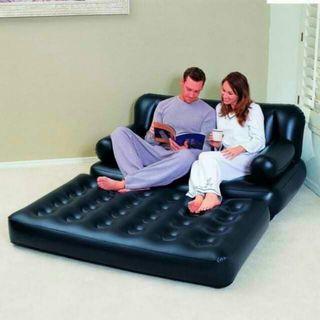 Inflatable sofa bed