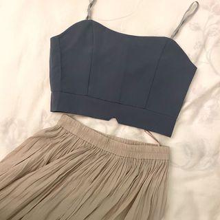 Instababe Gray blue tube top