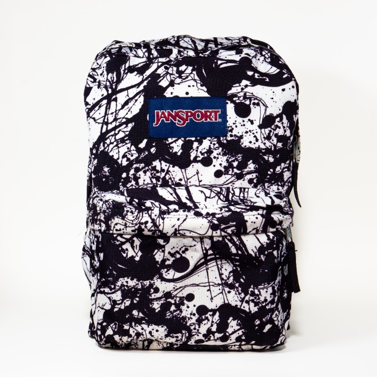 Black and white clearance jansport backpack