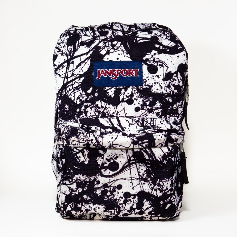 Jansport black and white store