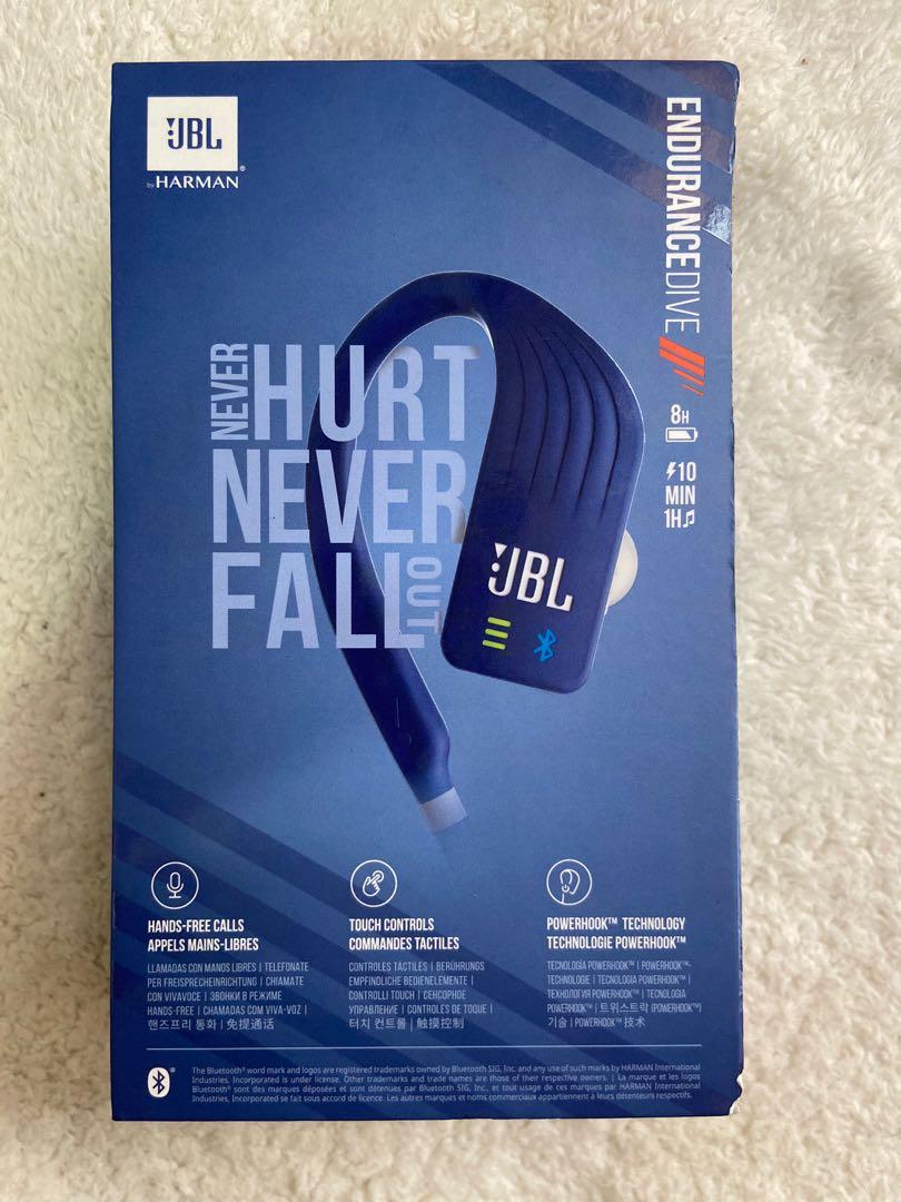 ORIGINAL JBL ENDURANCE DIVE blue colour, Audio, Earphones on Carousell