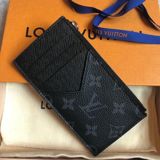 Authentic Louis Vuitton Blue Monogram Canvas/Taiga Leather Coin Card H –  Paris Station Shop