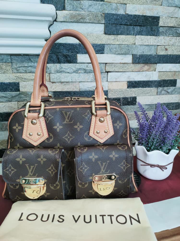 LOUIS VUITTON M40026 MONOGRAM MANHATTAN PM HAND BAG 237034535 ;, Luxury,  Bags & Wallets on Carousell