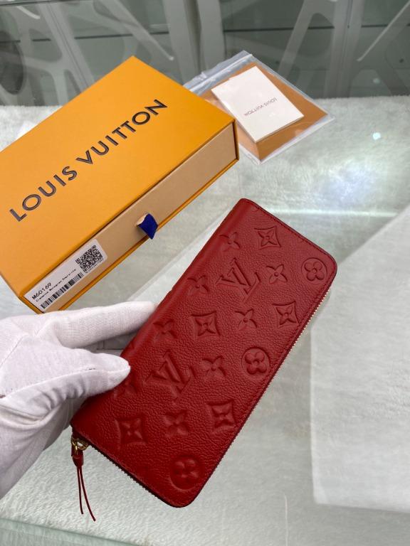 Louis Vuitton Scarlet Red Monogram Empreinte Leather Clemence