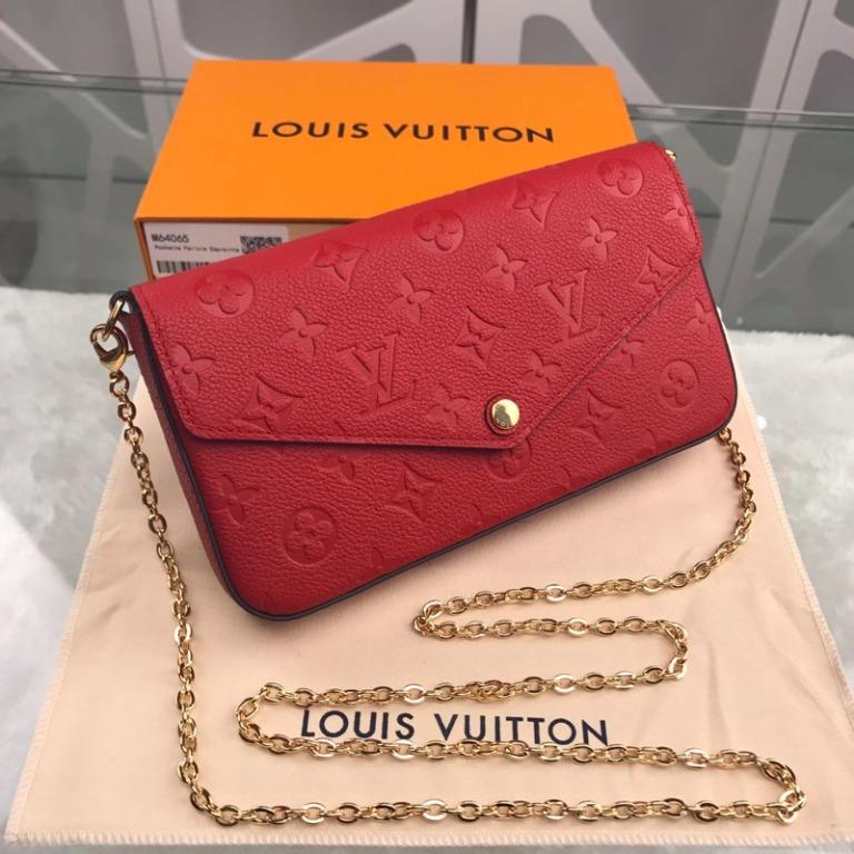 louis vuitton felicie pochette red