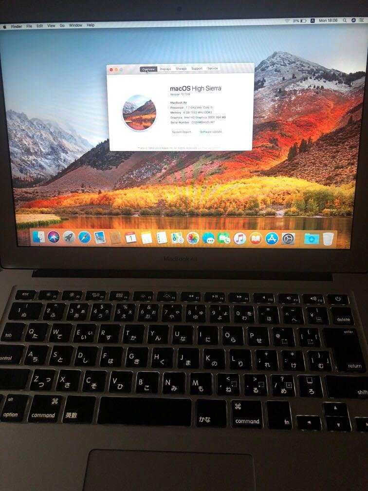macbook air 2017 high sierra