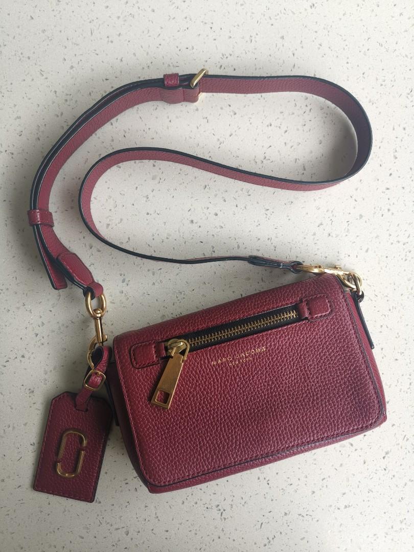 Marc Jacobs sling bag (Category: Luxury Bags & Wallets) located in Marikina City. Submitted by michelleaaa (Listing ID 1072343015, Image 1). Description: Authentic Marc Jacobs Maroon Gold hardware 8" length x 2" width x 5" height Genuine leather With dustbag Excellent condition Strap is detachable, can be replaced with a different or shorter one..