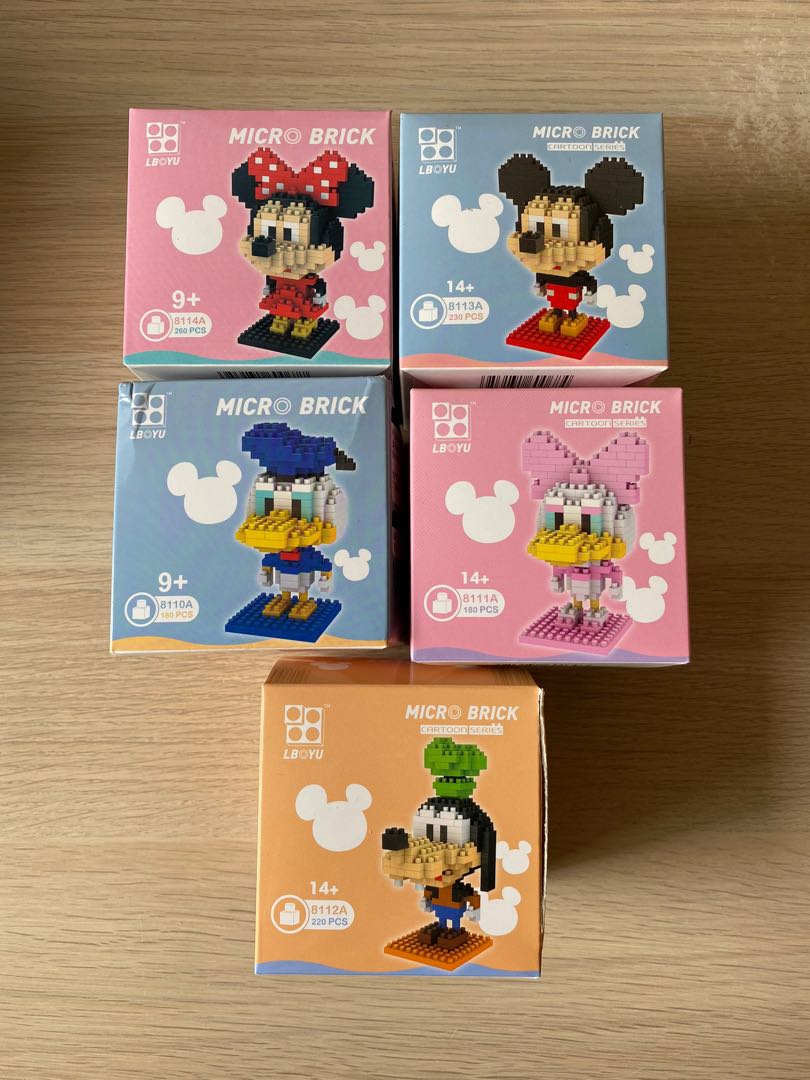Micro Brick Nano Block Mickey Mouse Minnie Mouse Donald Daisy Goofy ...