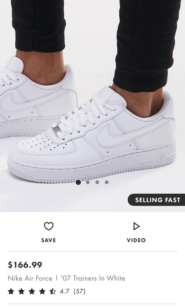 White nike air force shop 1 trainers