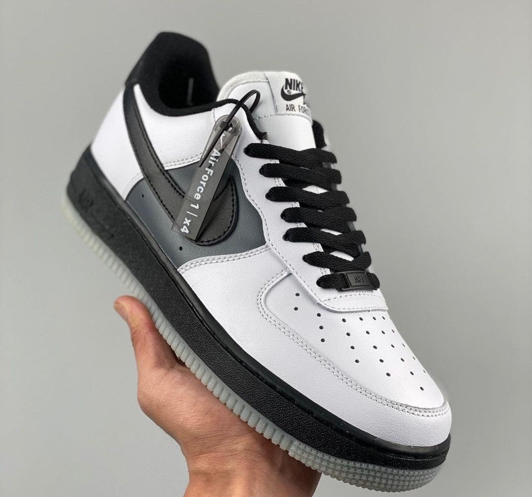 Nike air force black and grey sale